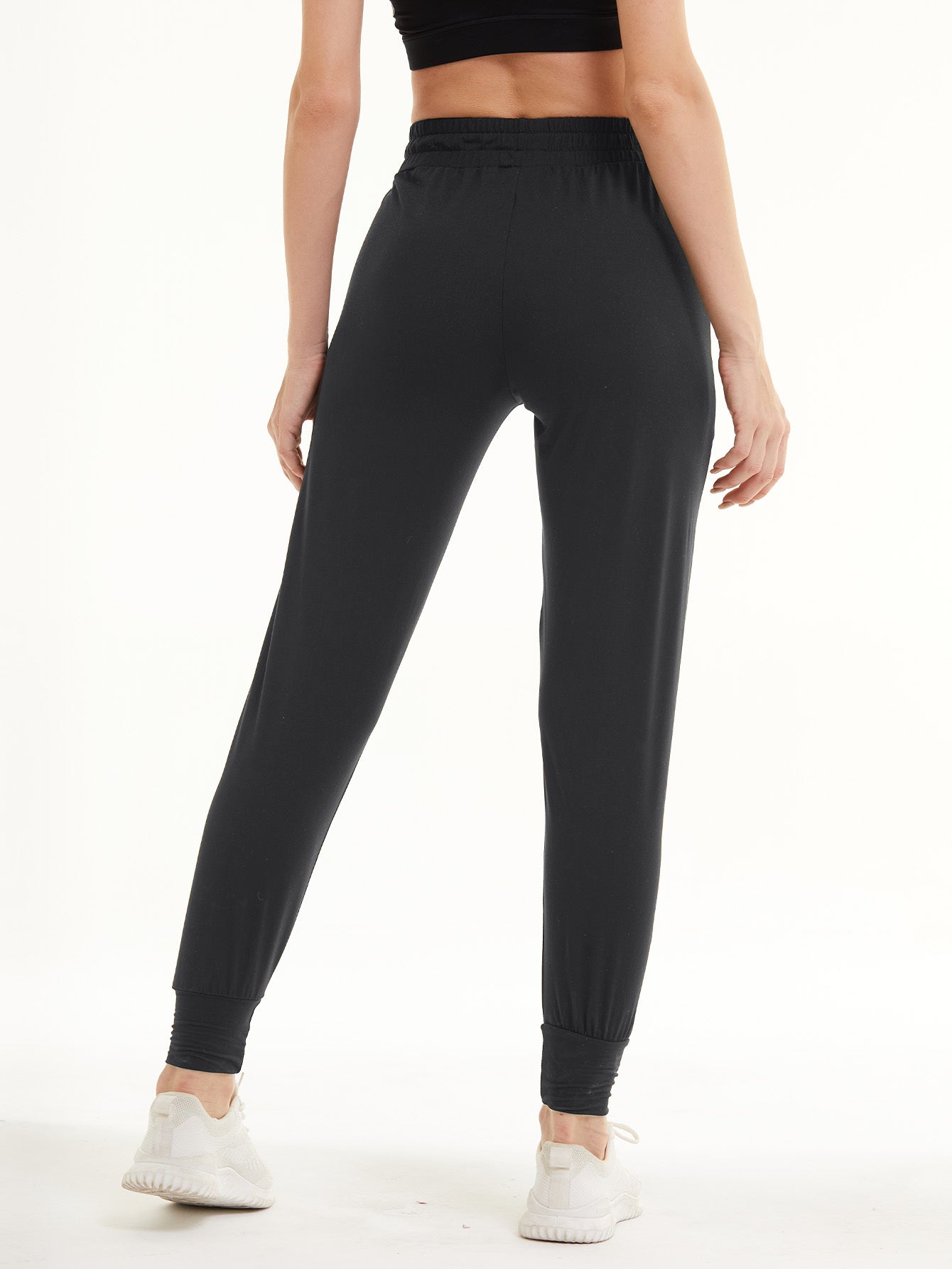 Sweatpants - Cropped New Solid Color Dark Gray