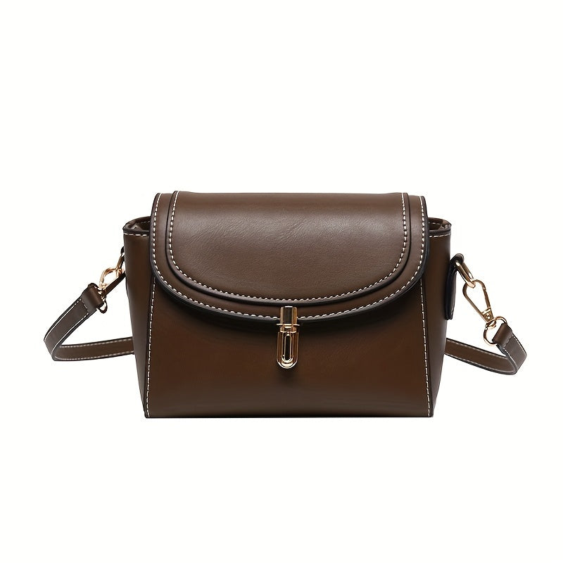PU Women's Shoulder Bag, Large Capacity, Comfortable And Versatile, Small Square Bag, Commuting Fashion, Simple Crossbody Bag