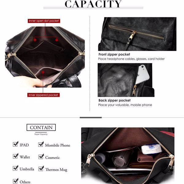 PU Leather Backpack - No Delivery On Weekends