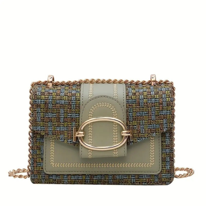 PU Crossbody Bag, Small Fragrance Style, Women's Shoulder Bag, Sense Of Luxury, Emotional Chain Small Bag