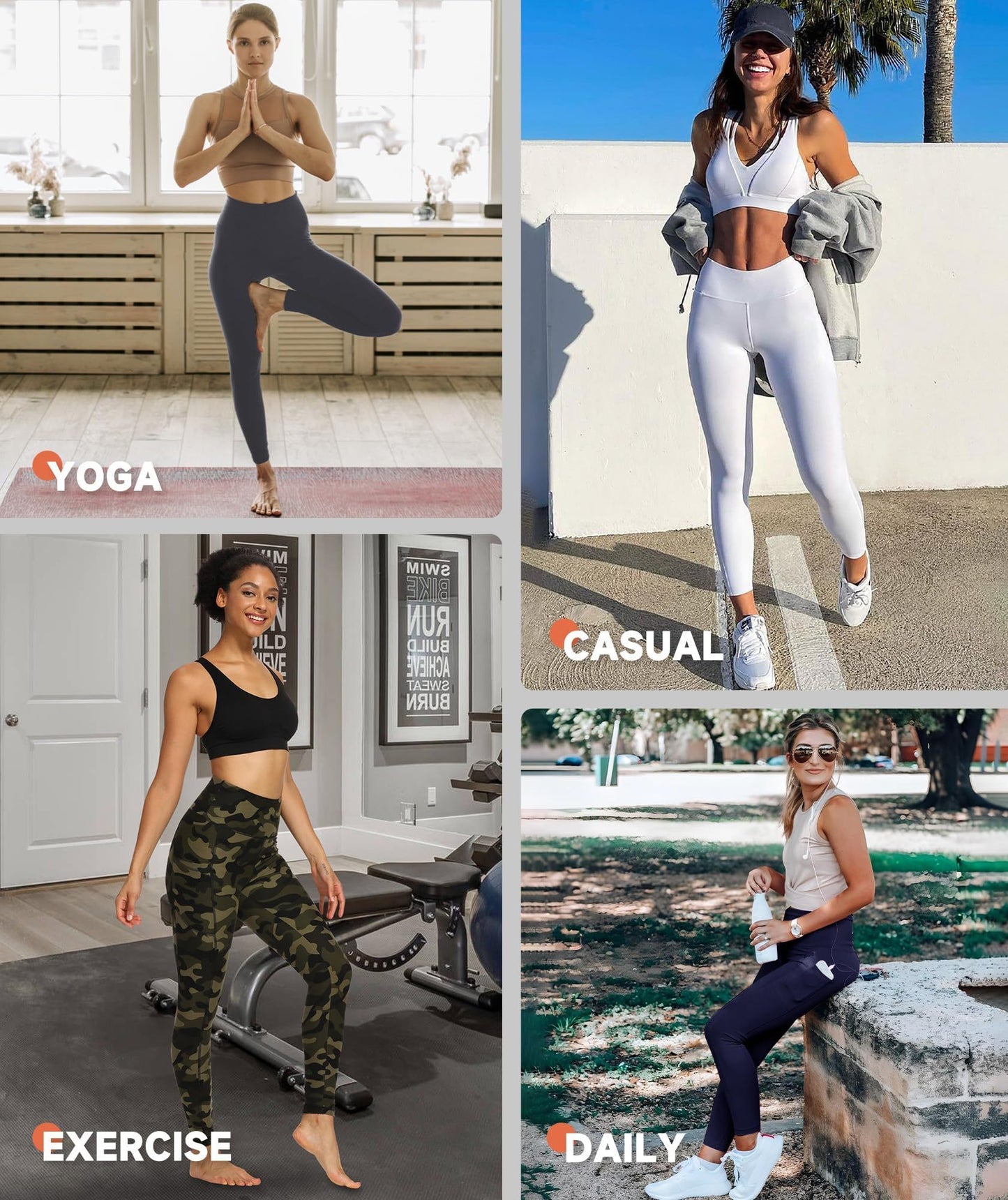 Leggings - Cropped High-waisted Solid Color Burgundy