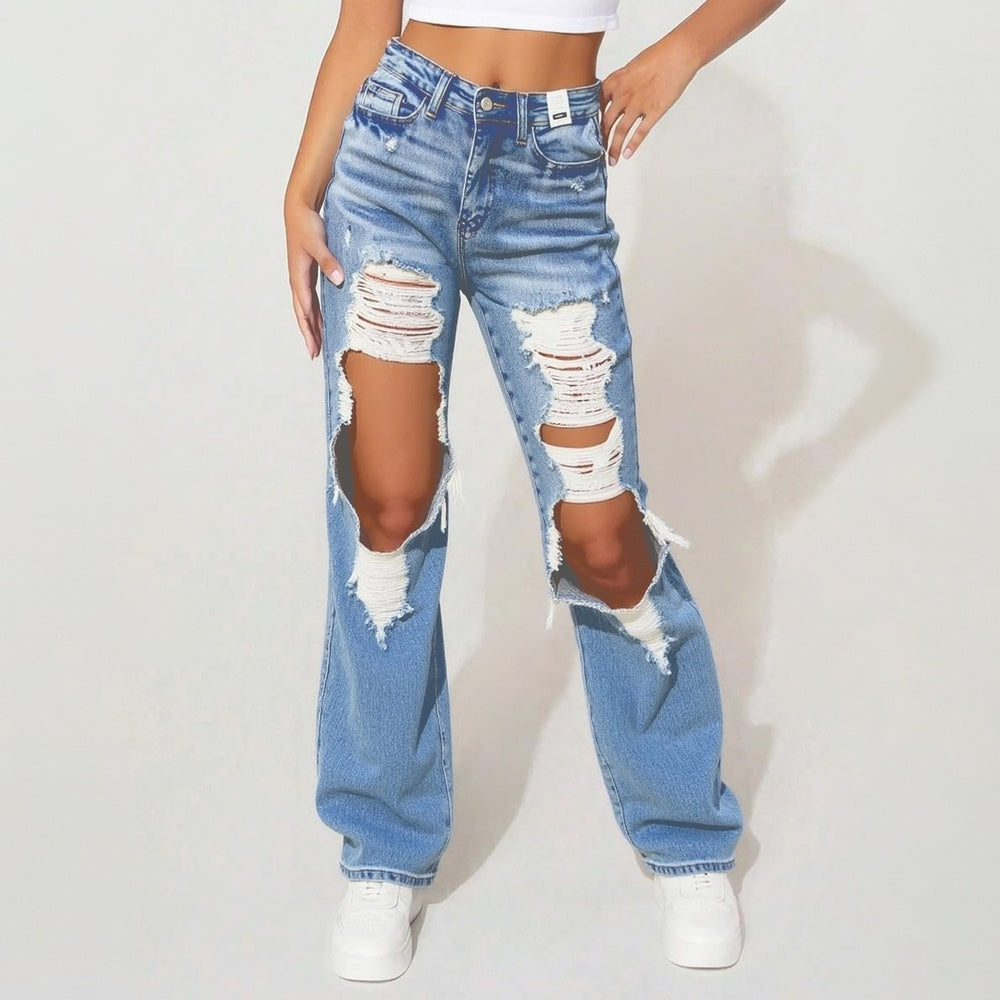 Women's High-Waist Jeans, Straight-Leg Ankle-Length Jeans In A Classic Style, Cotton Denim For All Seasons