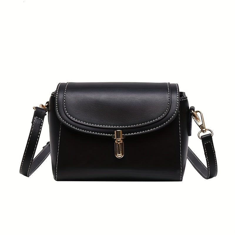 PU Women's Shoulder Bag, Large Capacity, Comfortable And Versatile, Small Square Bag, Commuting Fashion, Simple Crossbody Bag
