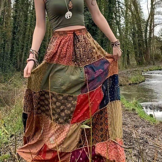 Plus Size Plaid Print Drawstring Skirt - Soft, Stretchy, And Comfortable Elastic Waist Skirt For Spring & Summer - Women's Casual Clothing For Curvy Figures, Easy To Wear And Style