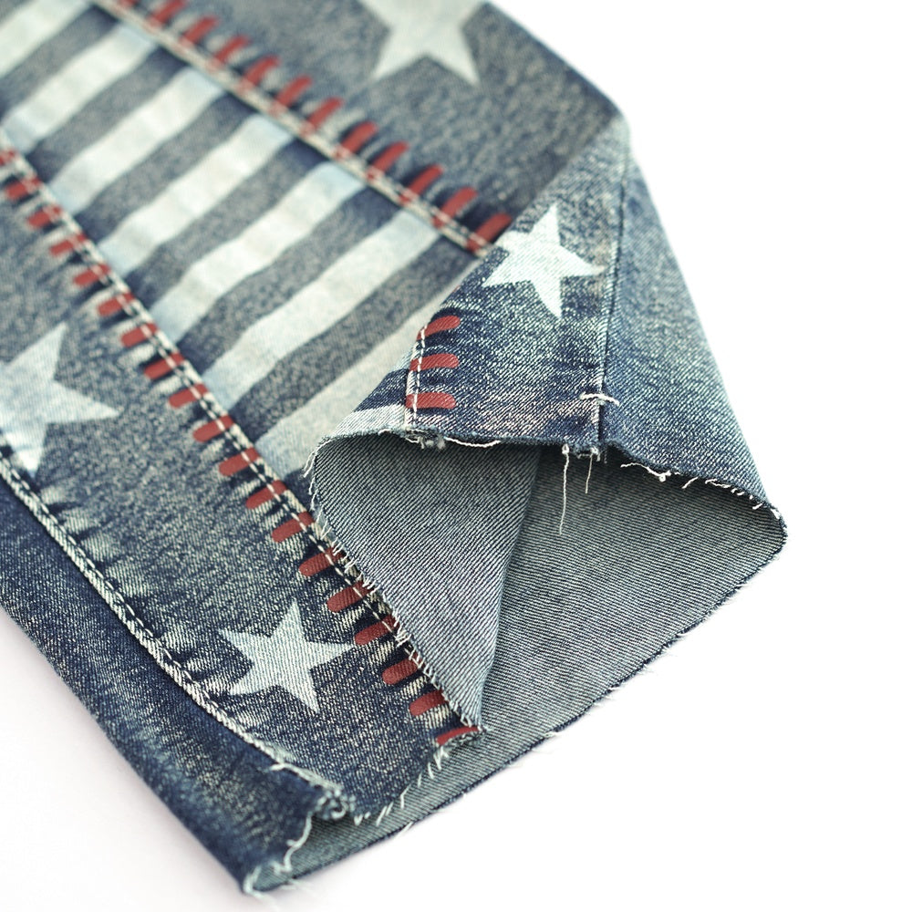 Vintage Star Pattern Jeans