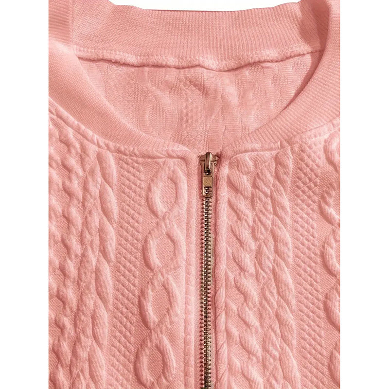 Bomber Jackets For Women Cute Jacquard Coats Lightweight Zip Up Jackets Dressy Casual